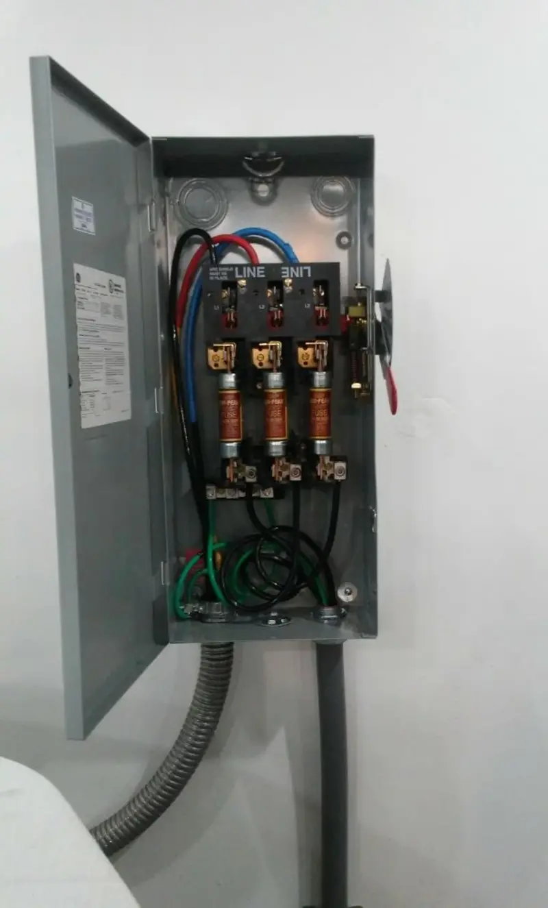 Three-phase disconnect switch installed for Electrical Wiring & Rewiring in Hingham